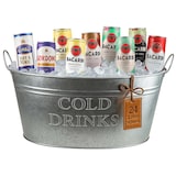 thumbnail of 2x Zinkwanne Getränkekühler Pflanzgefäß Sektkühler Getränkewanne Eiskübel silber Silber