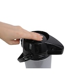 thumbnail of aro Dispensador de bebidas, hierro/ silicona, 1.8 l, pulsador y asa de transporte, plata/ negro