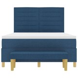 thumbnail of vidaXL Boxspringbett mit Kopfteil Blau 190 x 140 cm Stoff