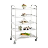 thumbnail of METRO PROFESSIONAL Carro de servicio GST2005, acero inoxidable, 52.6 x 85 x 154.3 cm, 5 estantes, 125 kg, plata
