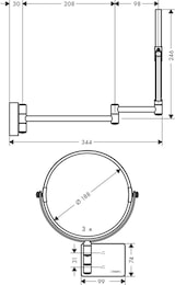 thumbnail of hansgrohe AddStoris Rasierspiegel, Chrom