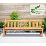 thumbnail of Gartenbank Teakbank VUZAR - Holz Teak 220x72x92 cm | Holzbank 220 Cm Gartenbank Sitzbank Mit Lehne Wetterfest Bank Garten Terrasse