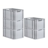 thumbnail of PROREGAL SparSet 5x Eurobox NextGen Economy, Griffe offen, HxBxT 32x40x60cm, 65 Liter, Eurobehälter, Box, Transportbehälter