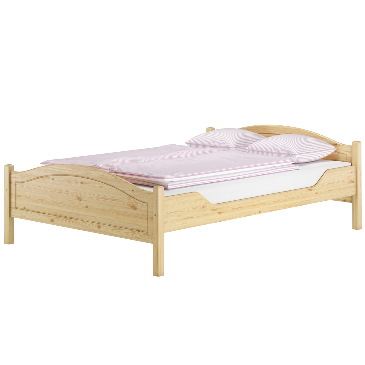 Doppelbett 140x200 Kieferbett Massivholz Ehebett Französisches Bett V-60.30-14 ohne Zubehör