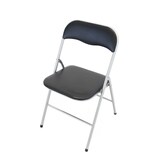 thumbnail of Sedia pieghevole da interno o esterno in acciaio con seduta e schienale in PVC imbottito Closy -  London Gray