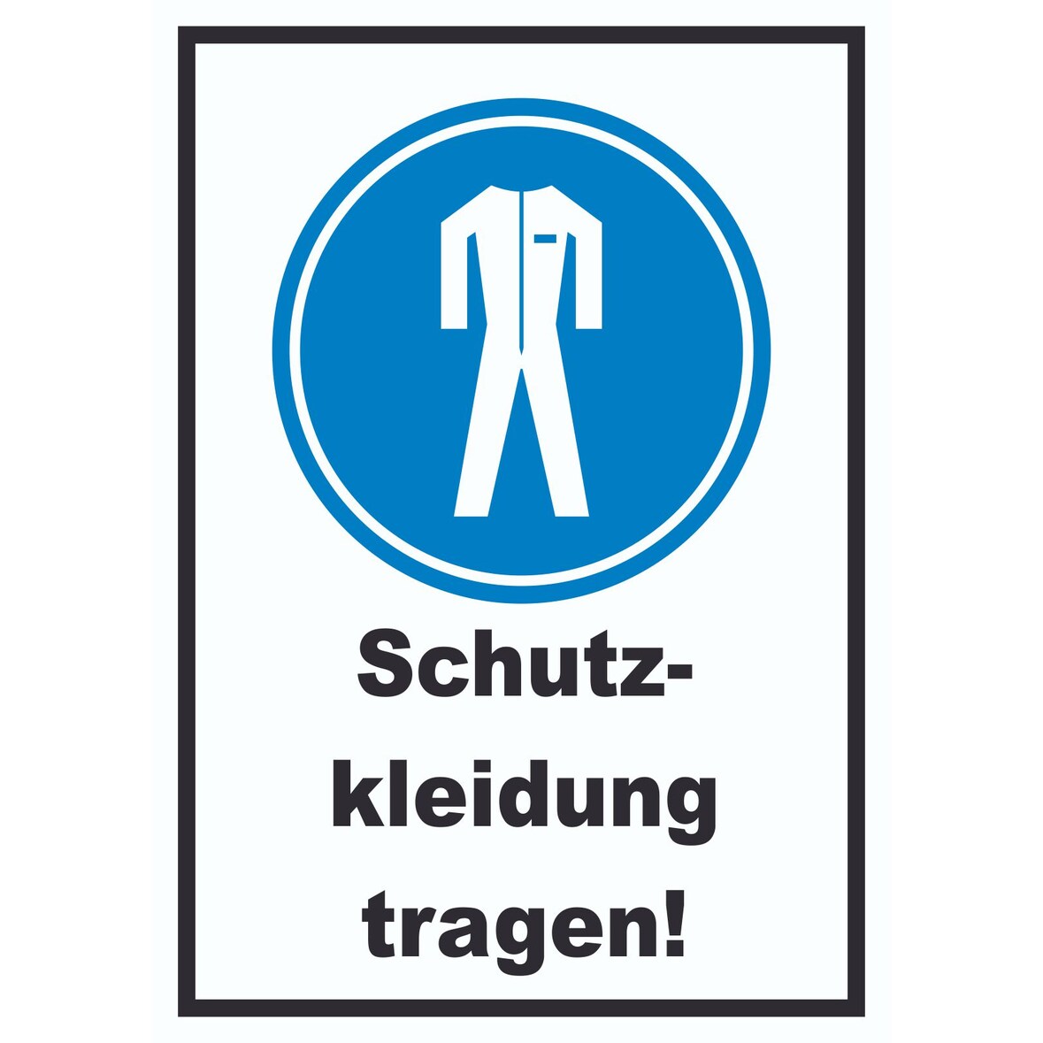 Schutzkleidung tragen Schild A1 (594x841mm)