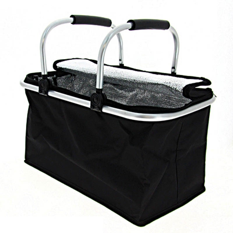 panier isotherme noir pliable 44.5x28 cm - carton de 30