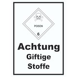 thumbnail of Schild Giftige Stoffe Poison Totenkopf hochkant A2 (420x594mm)