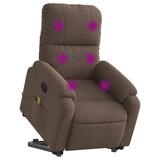 thumbnail of vidaXL Massagesessel mit Aufstehhilfe Braun Mikrofasergewebe