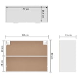 thumbnail of vidaXL Hangkast 80x31x60 cm bewerkt hout wit