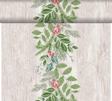 thumbnail of Duni Dunicel® Tête-à-Tête-Tischläufer 0,4 x 24 m Winter Greenery, 4 Stk/Krt (4 x 1 Stk)