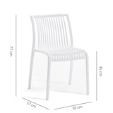 thumbnail of Set van 4 stapelbare stoelen van polypropyleen voor buitengebruik en tuin, bar en restaurant, robuuste en lichte structuur – Olimpia – Wit