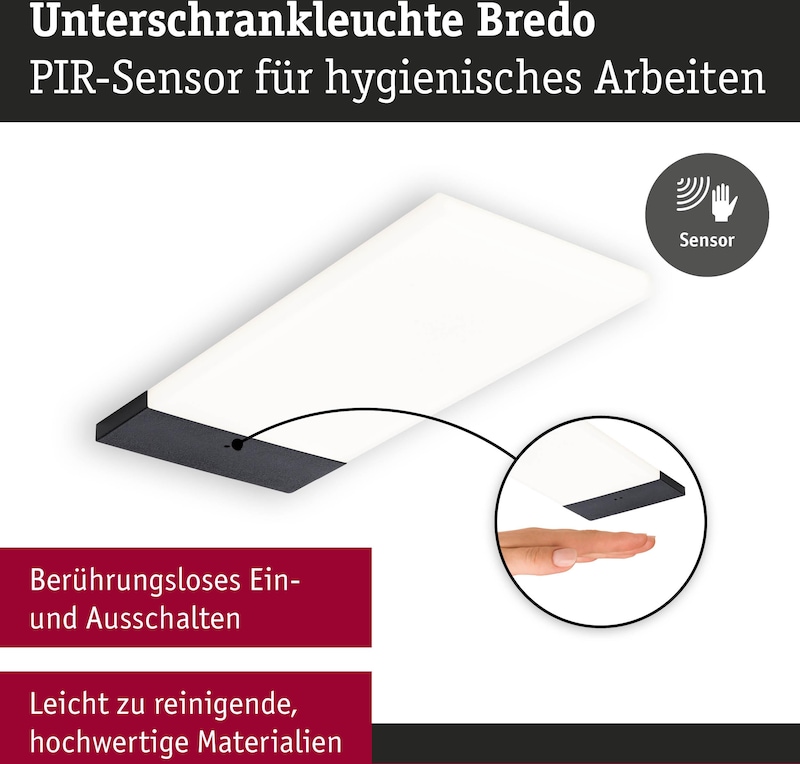 Eine Unterschrankleuchte mit PIR-Sensor.