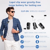thumbnail of Oreillette Bluetooth Professionnelle Avec Autonomie 12h Et Connexion Double Appareil Noir YONIS