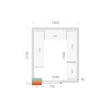 thumbnail of Paneles de cámara frigorífica 80 mm CR 180x210x212 NF de Tefcold