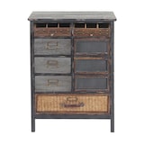 thumbnail of Apothekerkommode HWC-F34, Schubladenschrank, Tanne Holz massiv Vintage Shabby-Look 90x65x32cm