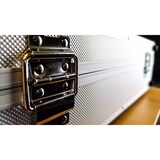 thumbnail of Transport-Koffer silber mit Alurahmen | 440x300x130mm | Alukoffer - Würfelschaum