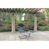 thumbnail of Schaukelliege AMIRA Stahl Grau Kunststoff Sonnenliege Relaxliege Gartenliege