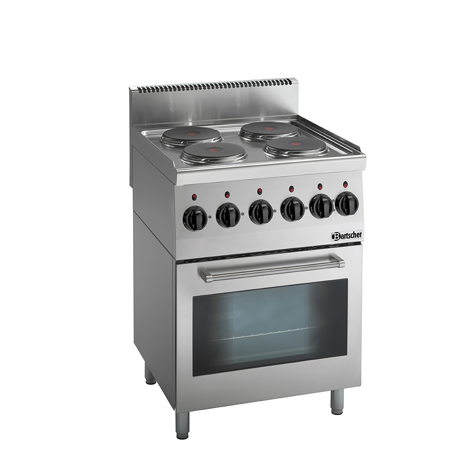 Fornuis | Elektrisch | EO | 4 Kookplaten | 4x 2kW | Elektrische Oven | 58L | 2.2kW | 600x600x900(h)mm