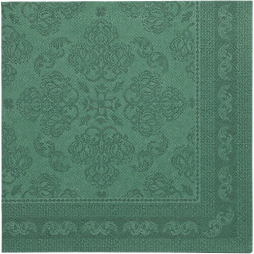 50 Servietten ROYAL Collection 1/4-Falz 40 cm x 40 cm dunkelgrün Arabesque