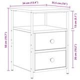 thumbnail of vidaXL Nachttische 2 Stk. Artisan-Eiche 34x35,5x50 cm Holzwerkstoff