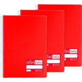 thumbnail of Pack de 3 Cuadernos A4 80 hojas 90 gramos Cuadricula 4 mm rojo