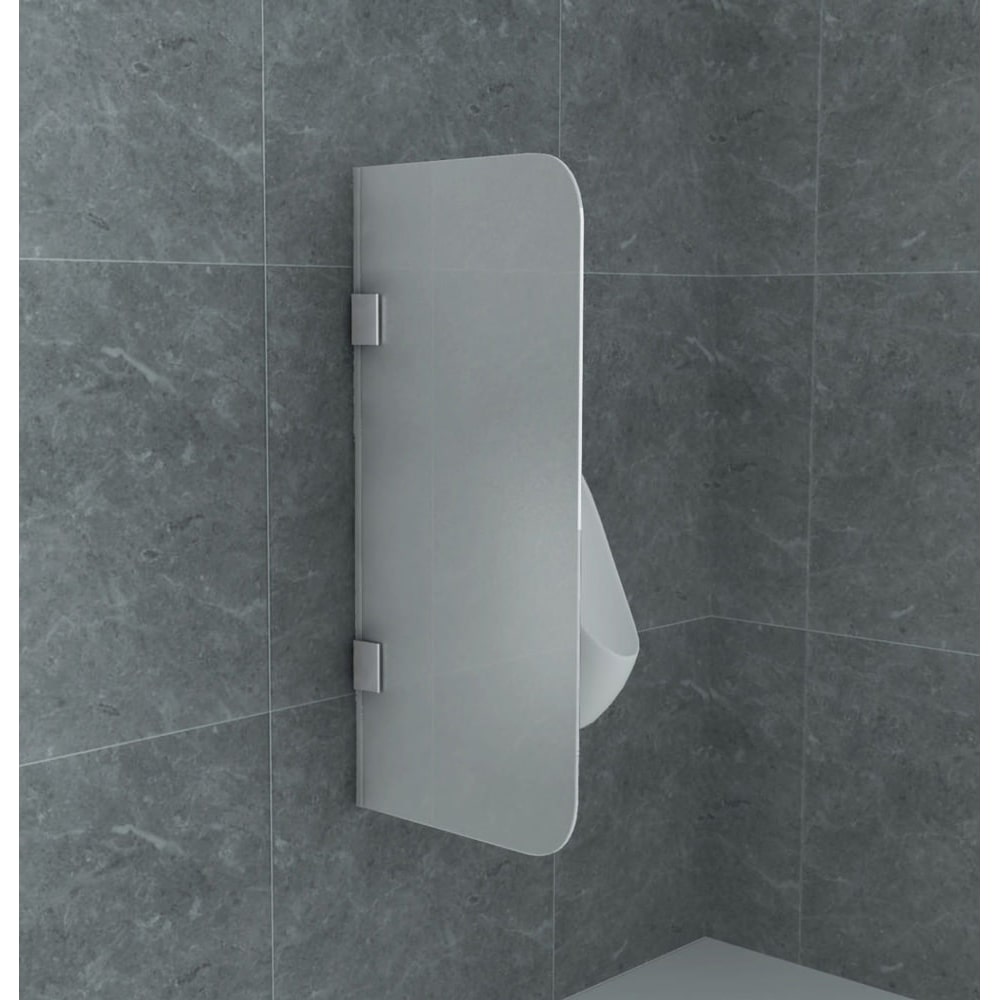 Aloni Glas Trennwand Urinal Schamwand Milchglas 900x400 8mm