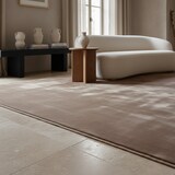 thumbnail of Teppich Waschbar Uni Modern Esszimmer Flur Beige 80x150 cm OEKO-TEX Fußbodenheizung geeignet Schadstoffgeprüft – LECH von Kadima Design