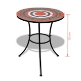 thumbnail of vidaXL Bistrotisch Terracotta-Rot und Weiß 60 cm Mosaik