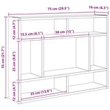 thumbnail of vidaXL Wandregal Weiß 75x16x55 cm Holzwerkstoff