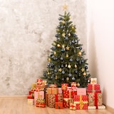 thumbnail of Relaxdays Weihnachtskugeln 72er Set, glitzernde, matte, glänzende Baumkugeln, Stiefel, Herz, Zapfen, Kunststoff, schwarz