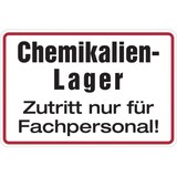 thumbnail of Hinweisschild, Chemikalien-Lager, 200x300mm, Folie selbstklebend - 300x200 mm Folie selbstklebend