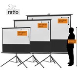 thumbnail of celexon Stativleinwand Economy 244 x 138 cm - White Edition
