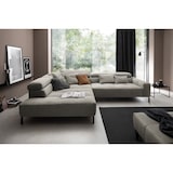 thumbnail of KAWOLA Sofá OHIO Sofá esquinero gris pana fina con extensión de asiento motorizada Recamiere izquierda