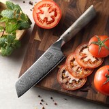 thumbnail of Zayiko Professional Series Damast Kleines Santokumesser I 16 cm Klinge I Ahornholzgriff