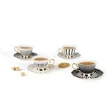 thumbnail of Excelsa lot de 4 tasses à thé avec soucoupes Alice porcelain 20 cl noir