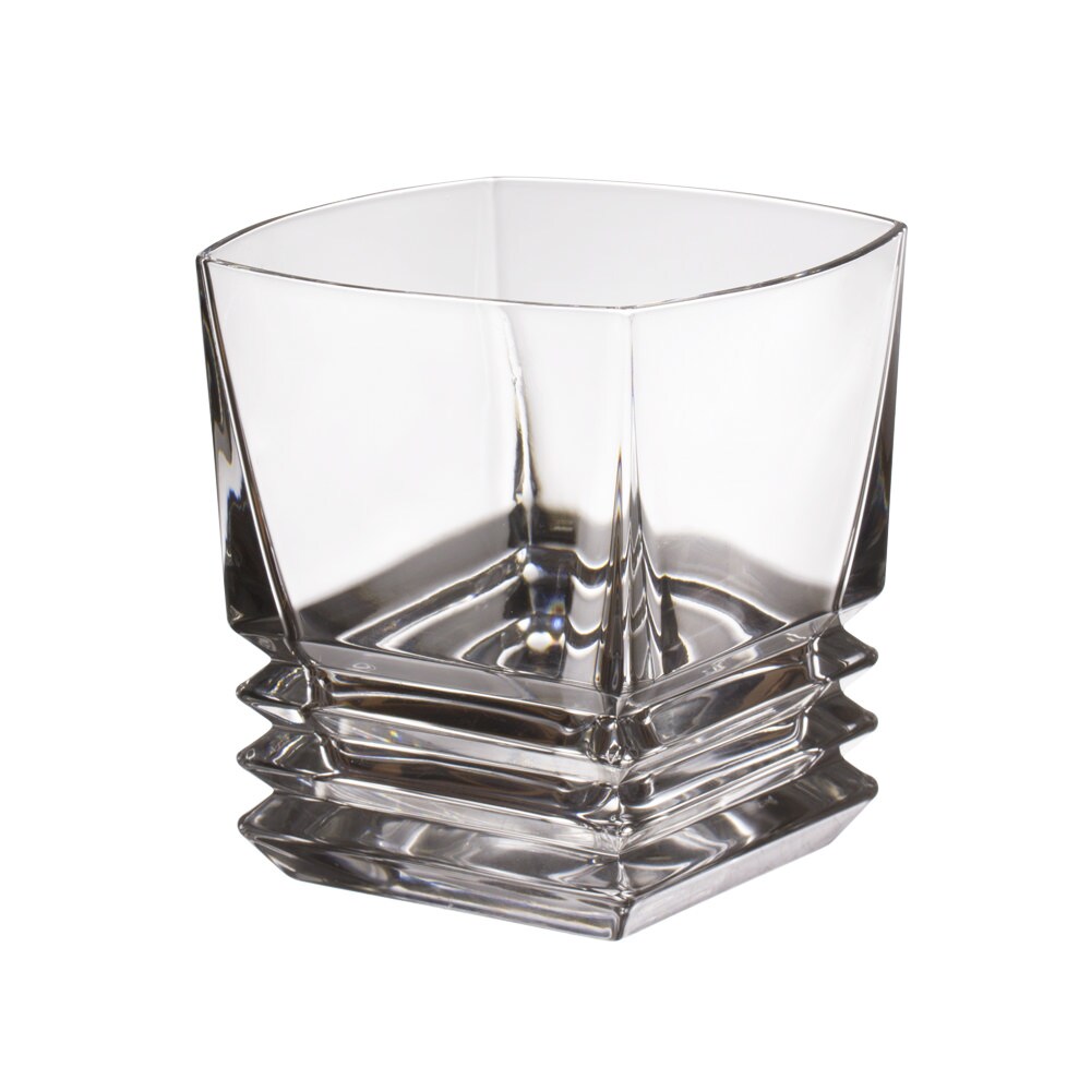 Verre à whisky Maria 30 cl x6 -  30.00 cl Transparent / Cristal Carré Cristal Table Passion 9.00x9.00 cm