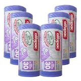 thumbnail of Alfapac - 30L 55x60cm Hersluitbare vuilniszakken 'Lavendel', 6 rollen x 15 eenheden (80% gerecycled)