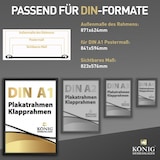 thumbnail of Dreifke® Plakatrahmen DIN A1 | 25mm Alu Profil, eckig | schwarz | Alu Klapprahmen Wechselrahmen Posterrahmen Rahmen | Dreifke®