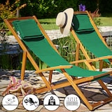 thumbnail of CASARIA® Sonnenliege aus Akazienholz grün 3-fach verstellbar