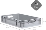 thumbnail of PROREGAL Eurobox NextGen Grip | HxBxT 12x40x60cm | 23 Liter | Griffe offen | Glatter Boden | Eurobehälter, Transportbox, Transportbehälter
