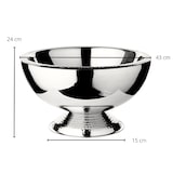 thumbnail of Champagnerkühler Till, doppelwandig, Edelstahl hochglanzpoliert, Rand und Fuß gehämmert, ø 43 cm