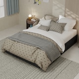 thumbnail of Bett 140x200 cm aus Stoff mit modernem Design, stabiler Konstruktion und elegantem Kopfteil – stilvolles Schlafzimmermöbel Grau