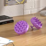 thumbnail of Intirilife Kopfhaut Massagebürste aus Silikon für Nass und Trocken in Lila - 8 x 7 cm Kopfmassage Kopfhautbürste