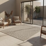 thumbnail of Küchenteppich Berber Robust Waschbar Strapazierfähig Terrasse Garten Beige 200x290 cm OEKO-TEX Schadstoffgeprüft – CORTINA von Kadima Design
