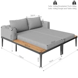 thumbnail of Merax Outdoor Patio Daybed, Double Lounge Bed, Doppelliege & Sonnenliege, wasserdichtes Sofabett mit Regalen, Grau