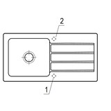 thumbnail of Villeroy&Boch Spülbecken, Küchenspüle Architectura 60 Ivory CeramicPlus 1000x510mm, Unterschrankbreite 60 cm