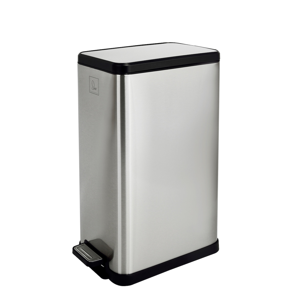 STM18 Mülleimer Treteimer 18l inkl. Inneneimer Softclose-Deckel Silber