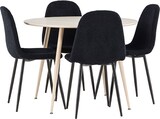 thumbnail of Plaza Essgruppe Tisch Ø100cm und 4 Teddy Stühle whitewash.