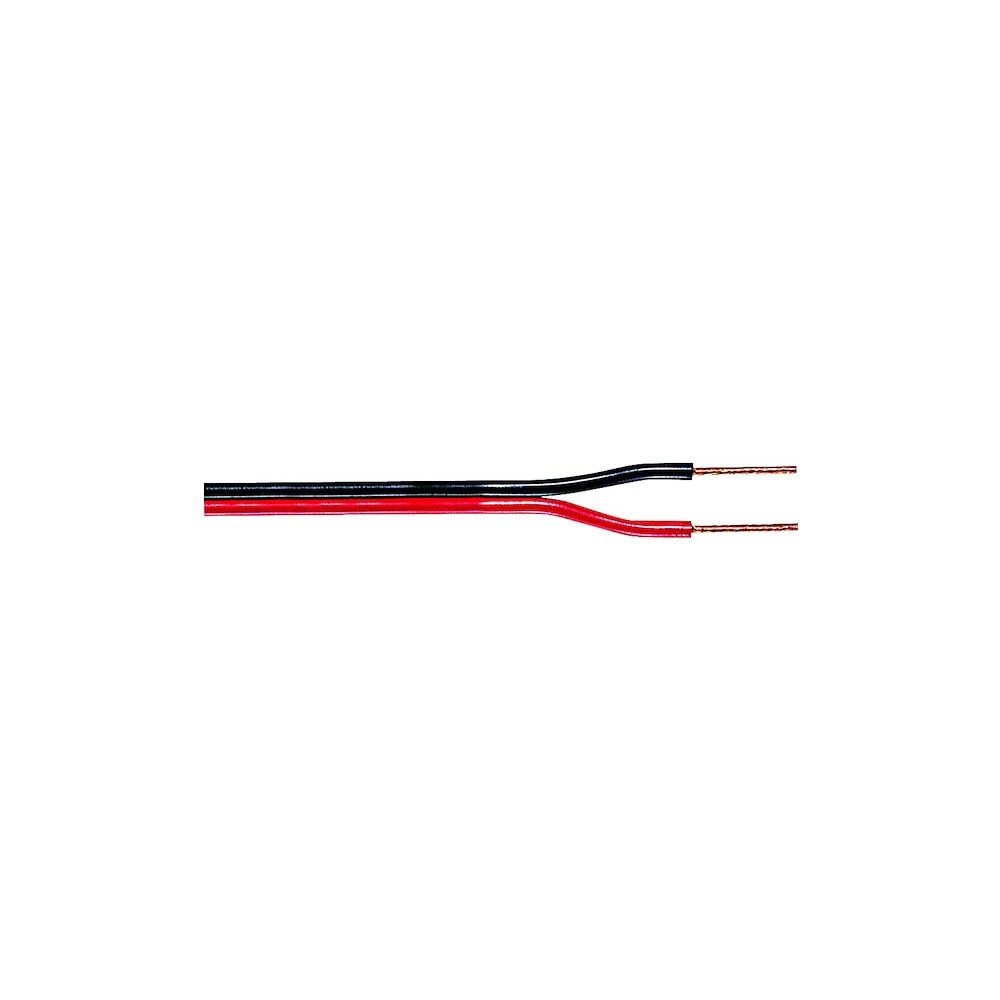Cable plano bipolar 2x0,75mm² cable rojo y negro bobina de 100m